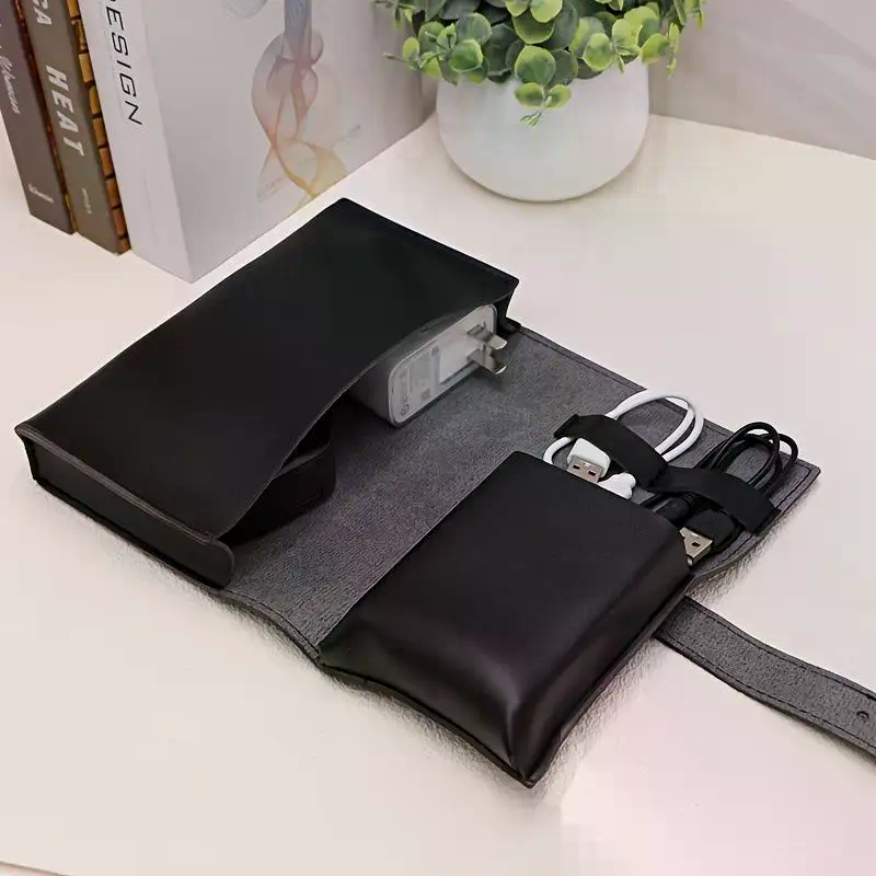 1pc PU Leather Multi-Compartme - đánh giá và giá Tech Accessories Storage