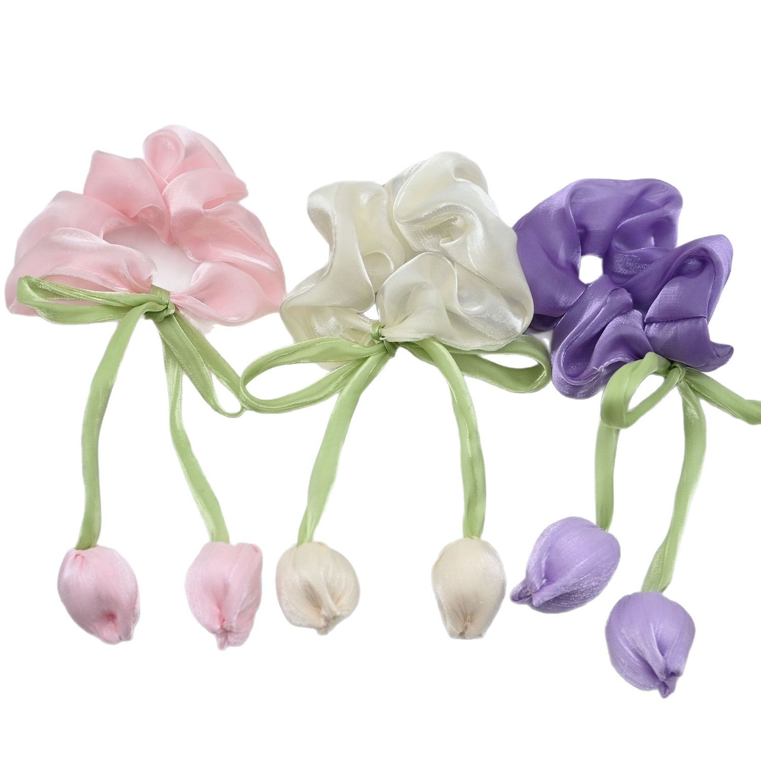 3PCS Tulip Flower Scrunchies - - đánh giá và giá Hi Tech Accessories