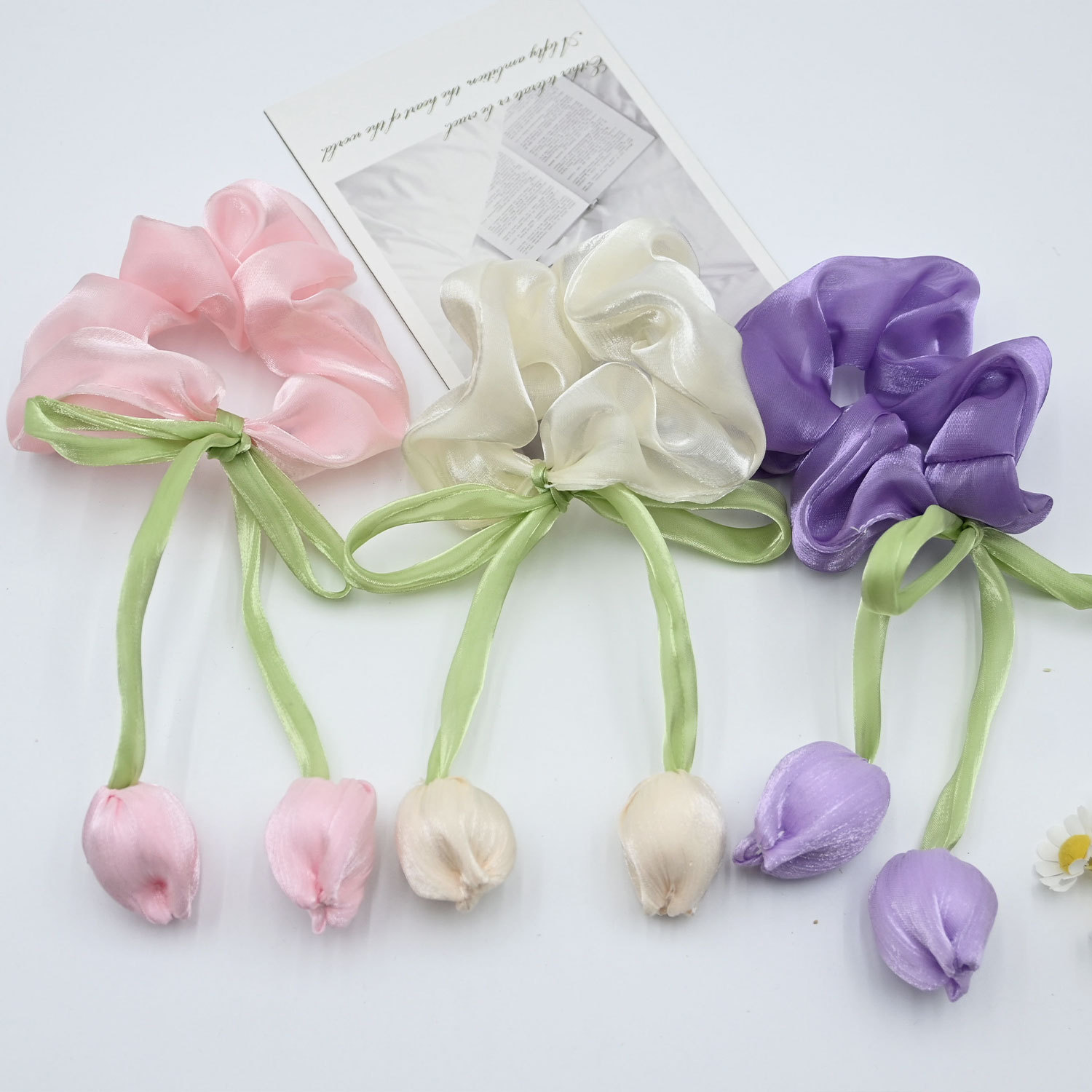 3PCS Tulip Flower Scrunchies - - đánh giá và giá Hi Tech Accessories