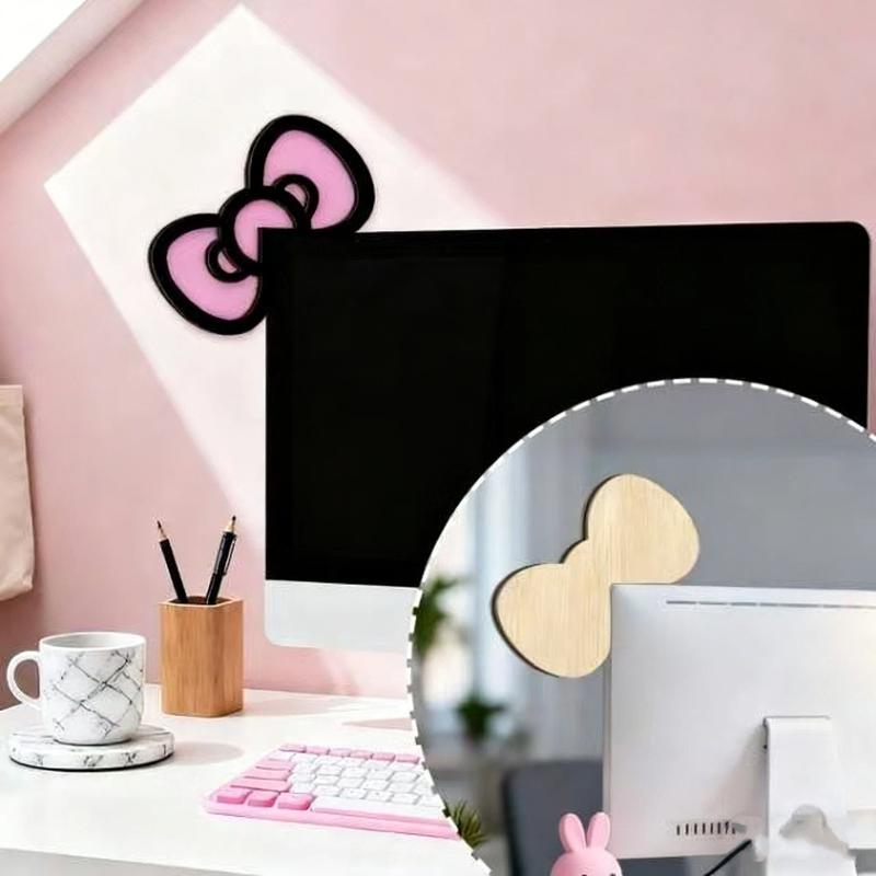 New 1/2Pcs Wooden Bowknot PC A - đánh giá và giá Tech Desktop Accessories