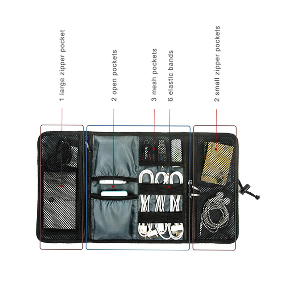 Travel Cable Storage Bag，Elect - đánh giá và giá Tech Accessories Storage
