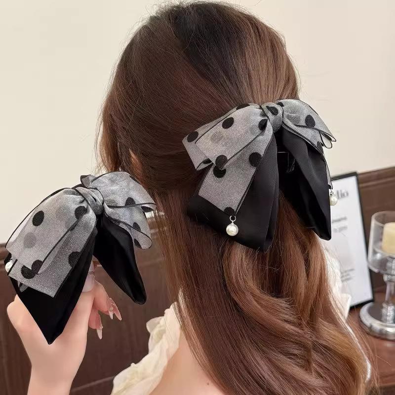 Elegant Gray Polka Dot Bow Hai - đánh giá và giá Hi Tech Accessories