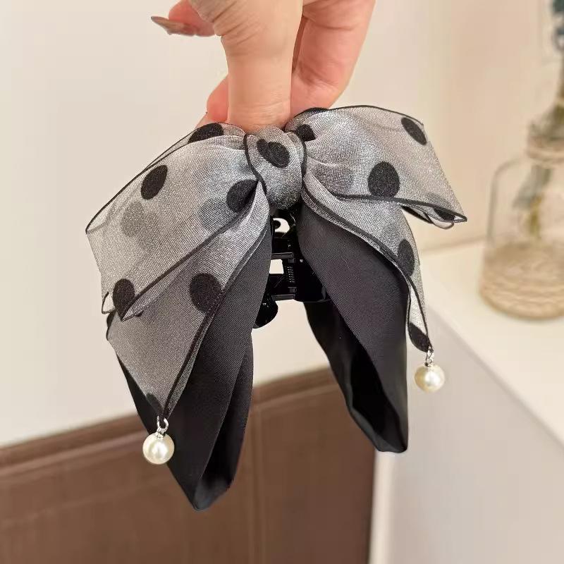 Elegant Gray Polka Dot Bow Hai - đánh giá và giá Hi Tech Accessories