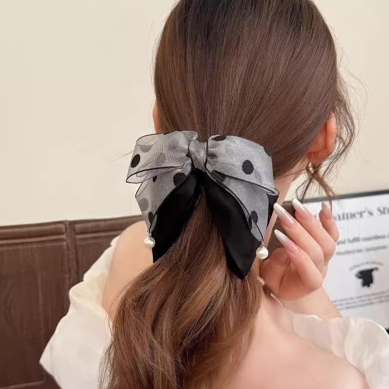 Elegant Gray Polka Dot Bow Hai - đánh giá và giá Hi Tech Accessories