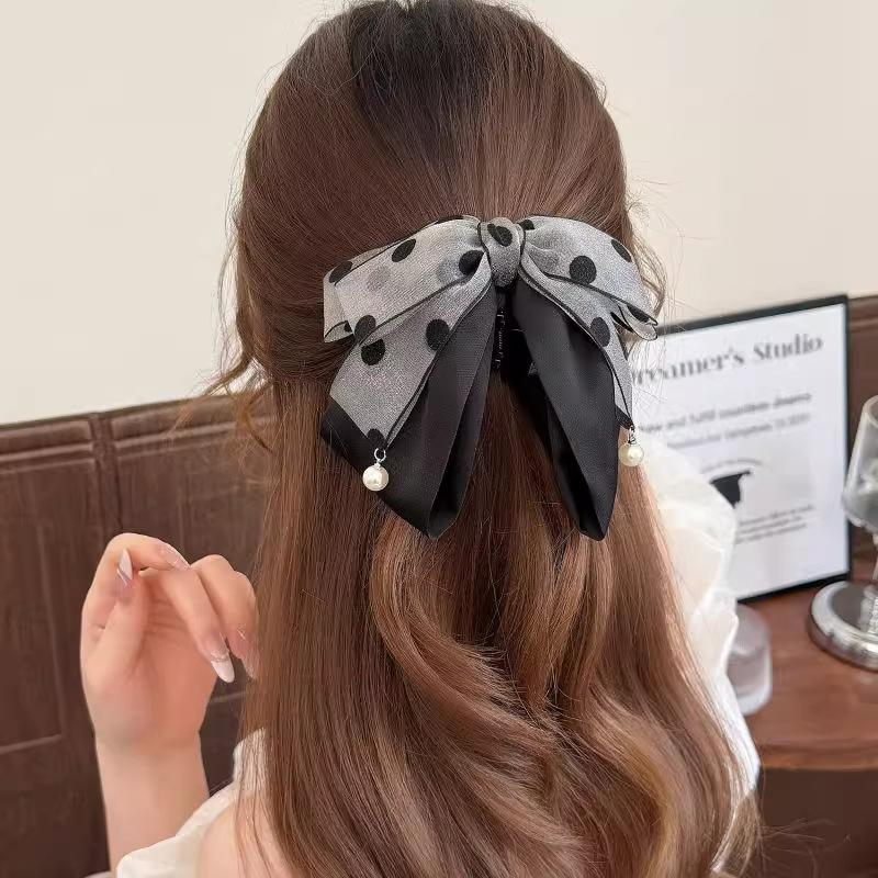 Elegant Gray Polka Dot Bow Hai - đánh giá và giá Hi Tech Accessories